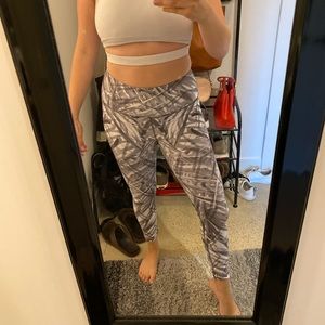 Gray Printed Leggings